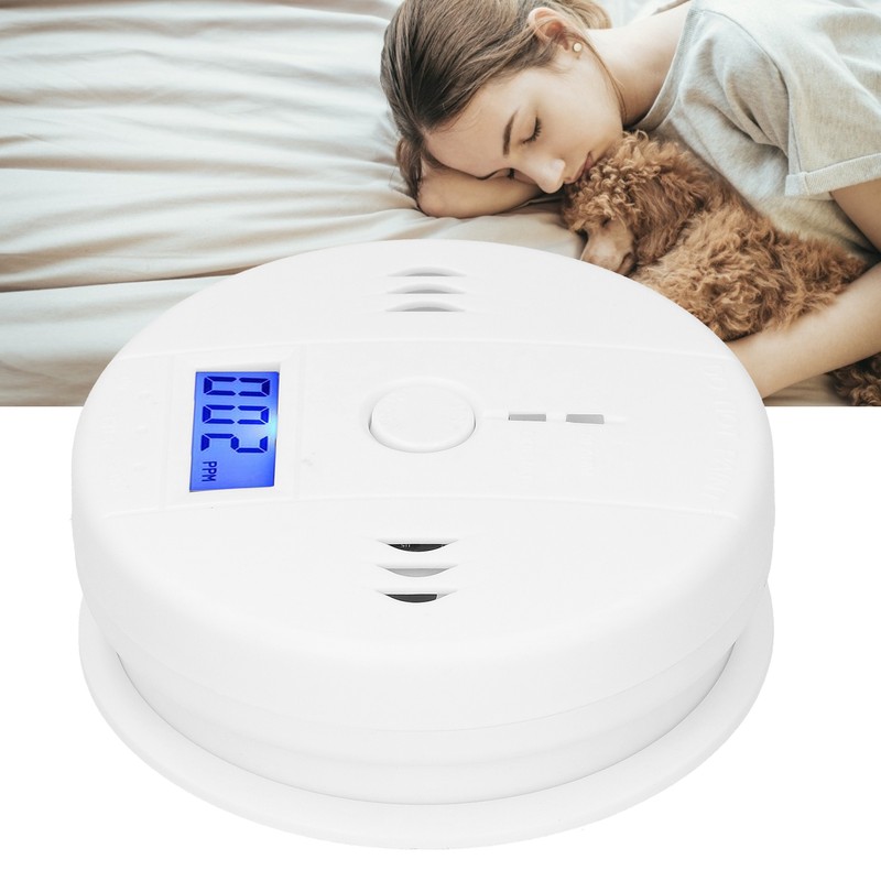Carbon Monoxide Detector Alarm with LCD Display Soot Home Gas
