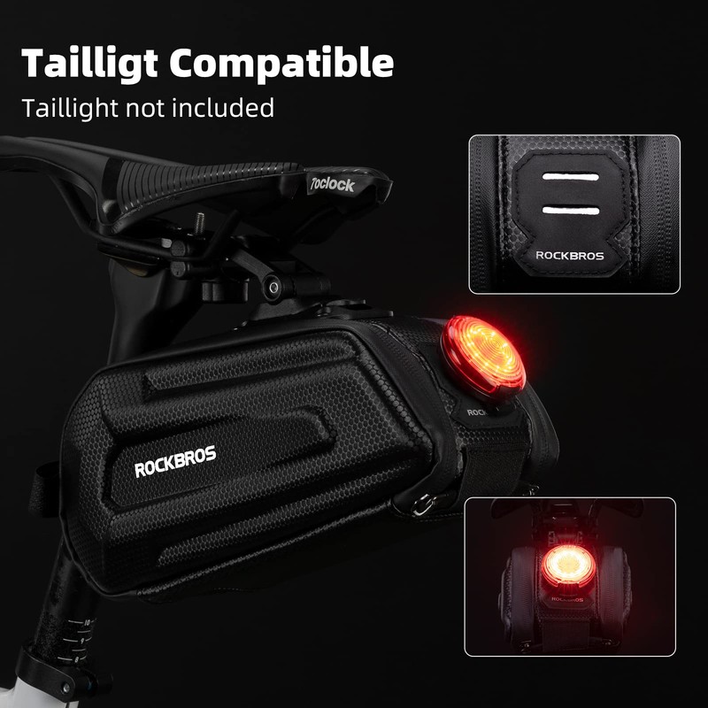 ROCKBROS Bike Saddle Bag Bicycle Saddle Bag Under Seat 3D