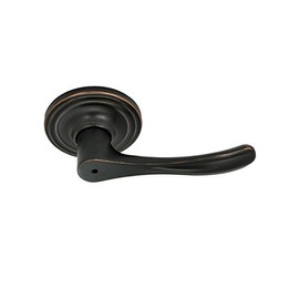 Better Home Products Sea Cliff Privacy Lever | Bedroom/Bathroom Privacy Door Levers Wave Style Handles - Matte Black