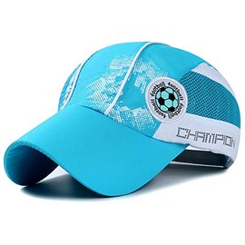 Baseball Cap Boys Girls Baseball Cap Kids Summer Sun Hat Quick Drying Hat Adjustable Visor Cap Snapback Cap Football Baseball Caps Outdoor Travel Baseball Cap Sports Sun Baseball Cap, lightblue