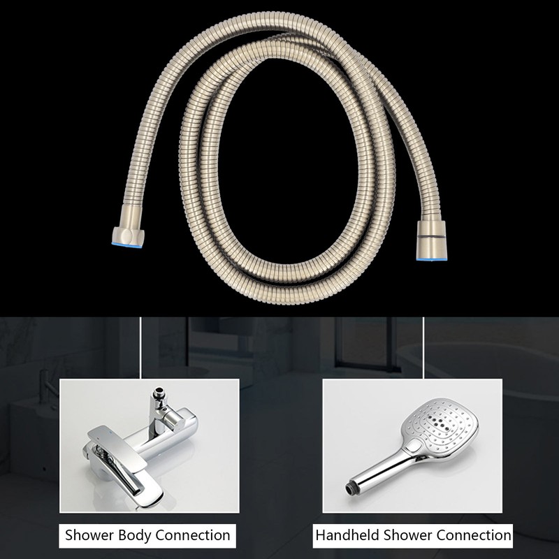 Shower Hose Cold Hot Dual Control Stainless Steel Flexible Pipe
