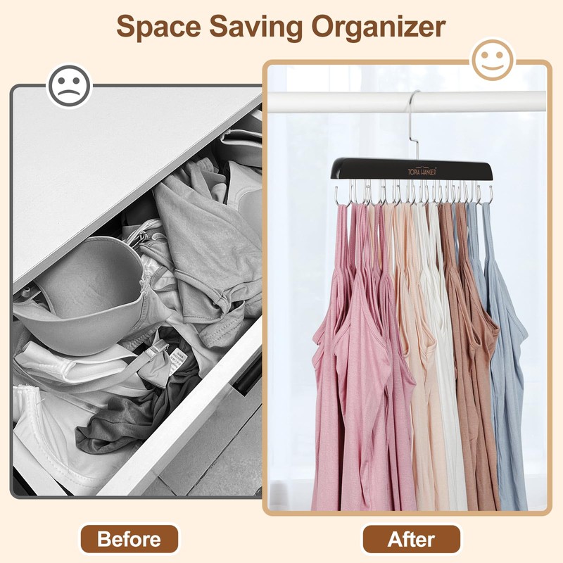 TOPIA HANGER Bra Hanger for Closet, Tank Top Hangers 20