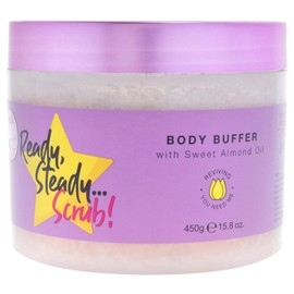 Exfoliante Corporal So…? Ready Steady Scrub Body Buffer 430 g | Scrub Exfoliante Vegano con Aroma Frutal y Floral | Suaviza, Nutre y Revitaliza la Piel | Rutina de Baño Tipo Spa Cruelty Free para Mujeres y Hombres