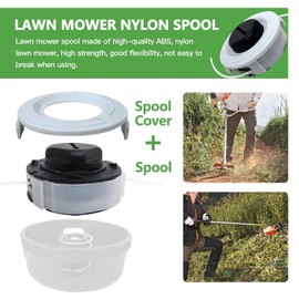 3 Pack C3-2 Replacement Spool with Base Cover for Stihl FSA 57 with AutoCut C3-2 Weed Eater Head by YTXXDEUS