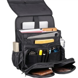 Tsumbay 2-in-1 Hanging Car Organizer & Detachable Laptop Bag, for Front Seat with Tablet Holder, 10+ Pockets, Heavy-Duty Oxford Fabric for SUV, Truck, Van, Work, Commute (Oxford-1Pck)