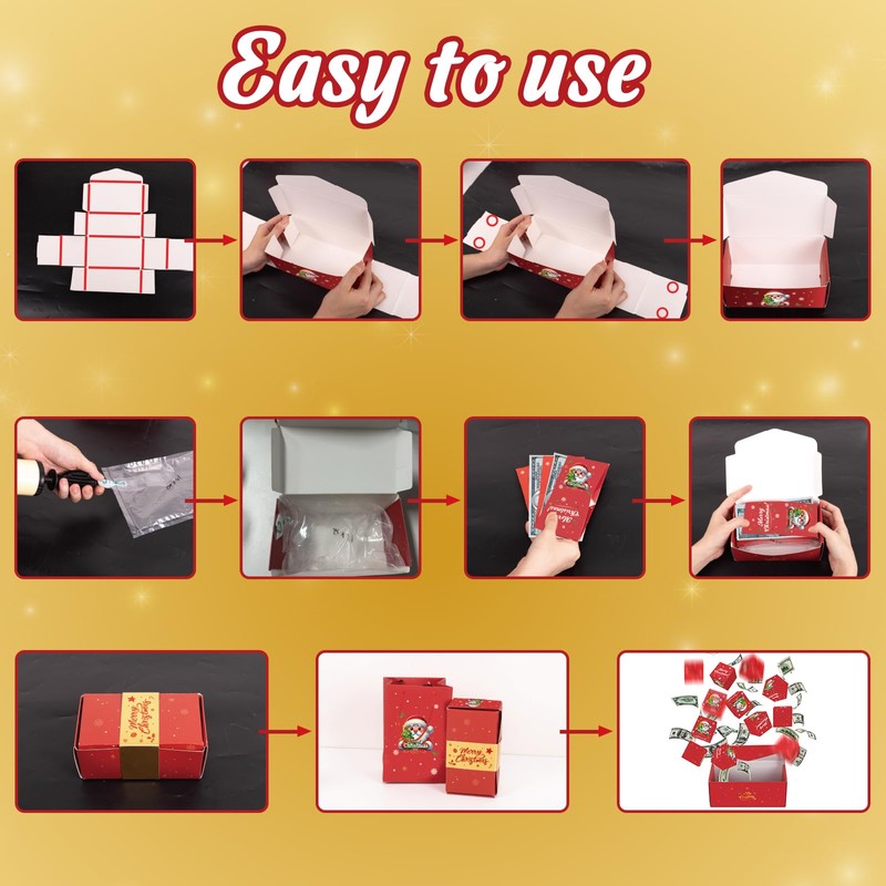 80UncleKimby Christmas Surprise Gift Box for Money - Pop Up