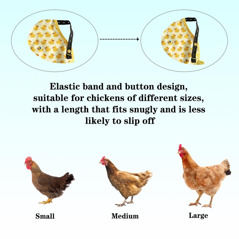 UKJENT Chicken Saddle for Hens, 3-Pack, Chicken Apron Back Protector