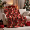 Horaldaily Christmas Flannel Blanket Throw, Christmas Red Tree Soft Fuzzy