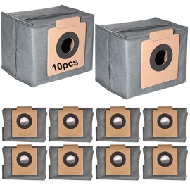 10 Pack Vacuum Dust Bags for Eufy X8 Pro / X10 Pro Omni Robot Vacuum Self-Empty Station, Large Capacity Anti-Bacterial and Deodorizing Vacuum Dust bag, Replacement Vacuum Storage Bags