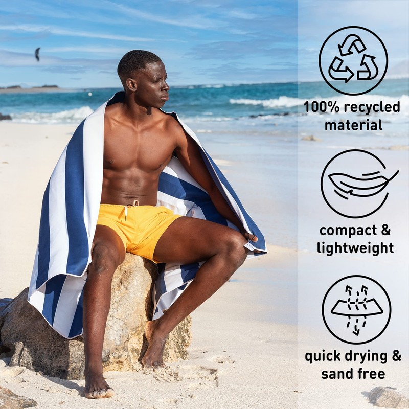Fit-Flip XXL Beach Towel - Microfibre Bath Towel Large Microfibre