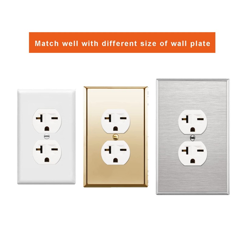 EDYCARX Nema 6-20 Duplex Receptacle, 20 Amp 240 Volt Outlet,