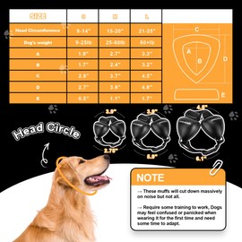 PROHEAR Ungrade Gel Pads Dog Ear Muffs Hearing Protection for Dogs, NRR 28dB for Thunder, Hunting, Tourism,Medium - Black