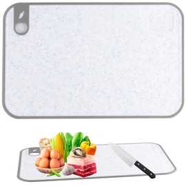 HexinYigjly Cutting Board for Kitchen,Large Chopping Boards Set, Kitchen Cutting Boards Non Slip with Hanging Holes for Cutting Fruits, Vegetables,Easy to Clean, Reusable，wheat fiber chopping board