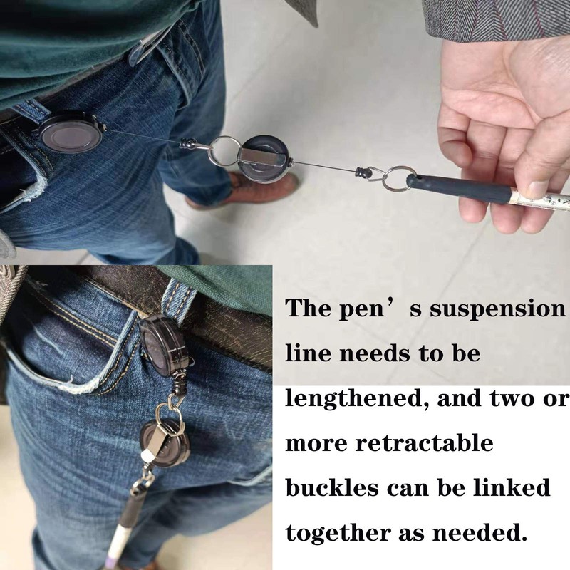 XILAOTOU Duty Retractable Pull Pen Holder -Thick Nylon Cable- Ideal