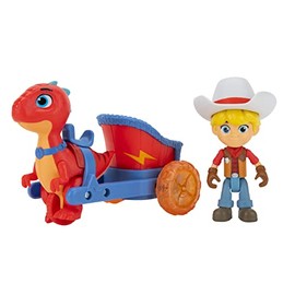 Dino Ranch DNR0010 Vehicle Pull Back 5 Blitz Chariot & 3â Dino Jon-Three Styles to Collect-Toys for Kids Featuring Your Favourite Pre-Westoric Ranchers, Multi
