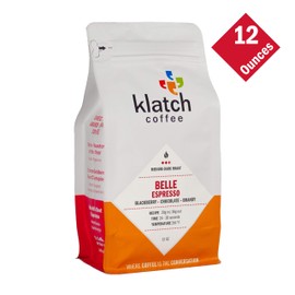 Klatch Coffee Belle Espresso Medium-Dark Roast, 11 Ounces, Whole Bean