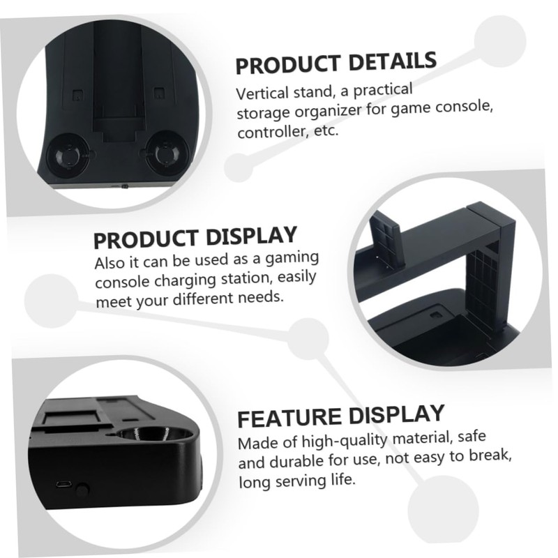 TEHAUX VR Game Console Controller Charging Station Stand Compact Multi