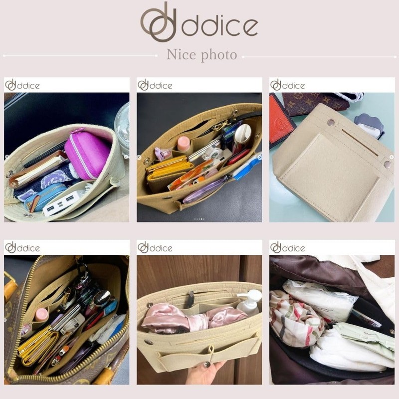 ddice Women's Bag In Bag Felt Inner Bag Lightweight Bag