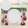 ABAKUHAUS Christmas Place Mats, Red Ball Ribbons, Washable Fabric Dining