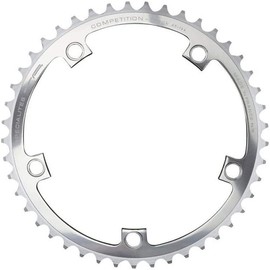 Spécialités TA Unisex's Track Competition 144 PCD 5 Arm Chainring, Silver, 52t