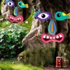 Exasinine Tree Face Decor, 4 Pcs Resin Tree Art with