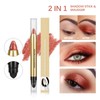 Vawolecy Eyeshadow Pencil & Smudger, Double Head Eye Brightener Stick