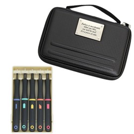 Precious Chisel Set, All Steel Blade Yoshiharu Rubber Grip Chisel Set of 5 (Right-Handed)