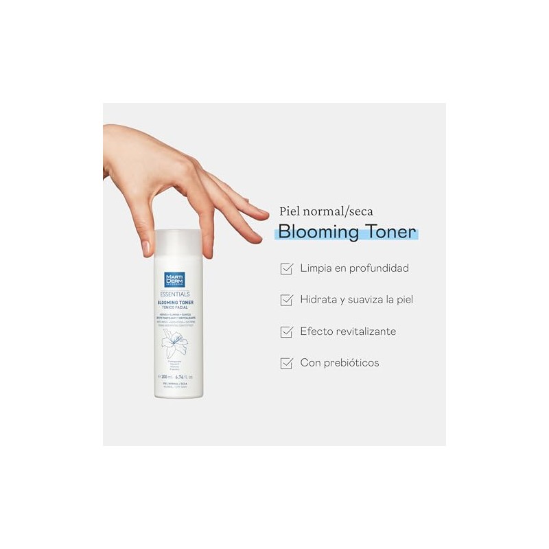 MartiDerm Blooming Toner, Ilumina, Suaviza E Hidrata, Piel Normal/Seca 200
