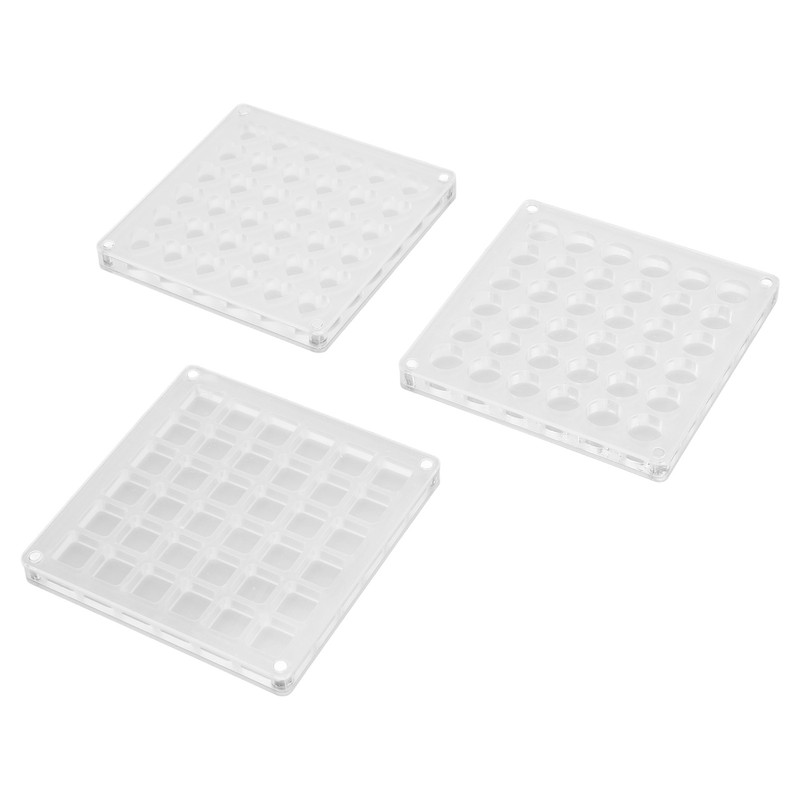3pcs 36 Grids Acrylic Magnetic Shell Display Case Decorative Shell