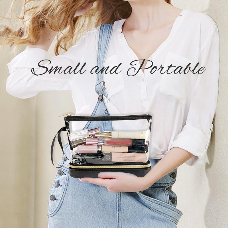 Epzia Clear Travel Makeup Bags - TSA Approved Cosmetic &