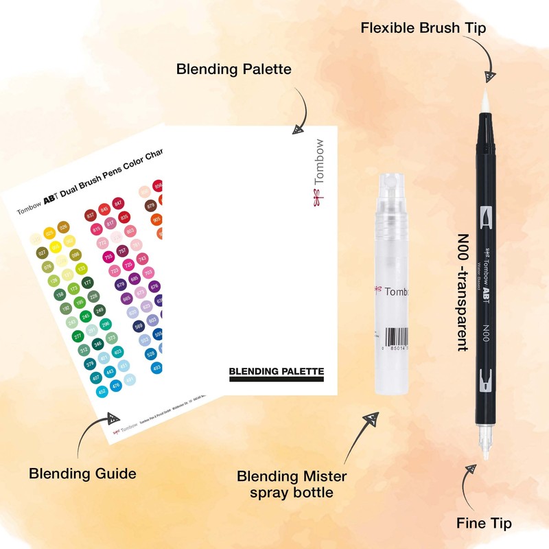 Tombow 56182 BLENDING-KIT, 4 in 1 Set zum Vermischen von