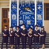 Blue and Silver Graduation Porch Sign Banner Graduation Decorations Class