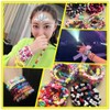 1200 Pcs Pony Beads Bulk, Multicolored Plastic Bracelet Beads Round
