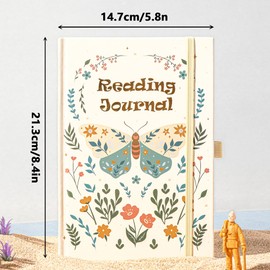 TIEFOSSI Reading Journal for Book Lovers, Track Your Reading Progress, 85 Book Reviews, Stage Reading Record, Hardcover A5 Journal Reading Planner, Gifts for Readers
