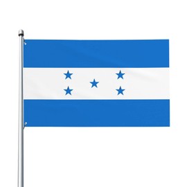 Honduras Flag 4x6 Ft Printed,Quality Polyester Flag With Grommets For Outdoors,Outside Yard Flags Decor