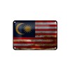 Blechschild 18 x 12 cm Rost Wappen Flagge Malaysias Flag