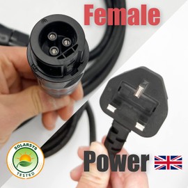 Solarsys® - 5m AC Power Cord with UK Plug and Betteri BC01 Female Connector for Micro Inverter of Hoymiles Deye Envertech NEP Bosswerk TSUN
