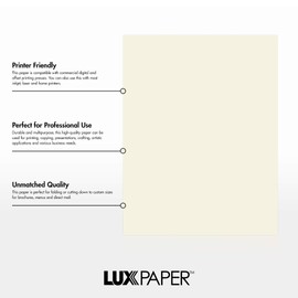 LUXPaper 8.5” x 11” Paper for Crafts and Printing in 24lb. Classic Crest Natural White, Scrapbook and Office Supplies, 50 Pack (White)