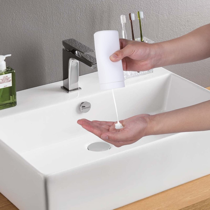 2 Pieces White Dish Soap Squeeze Bottle,Refillable Silicone Dish Squeeze