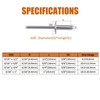 ISPINNER 50pcs 3/16" x 5/8" Large Flange Aluminum Blind Rivets,