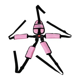 Arnés universal de 5 puntos para niños, arnés ajustable, correa de seguridad para bebé, cinturón de seguridad para silla alta/carriola/carriola para proteger a los niños seguros (rosa)