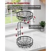 Sakugi Fruit Basket for Kitchen Counter - 2-Tier Large Capacity