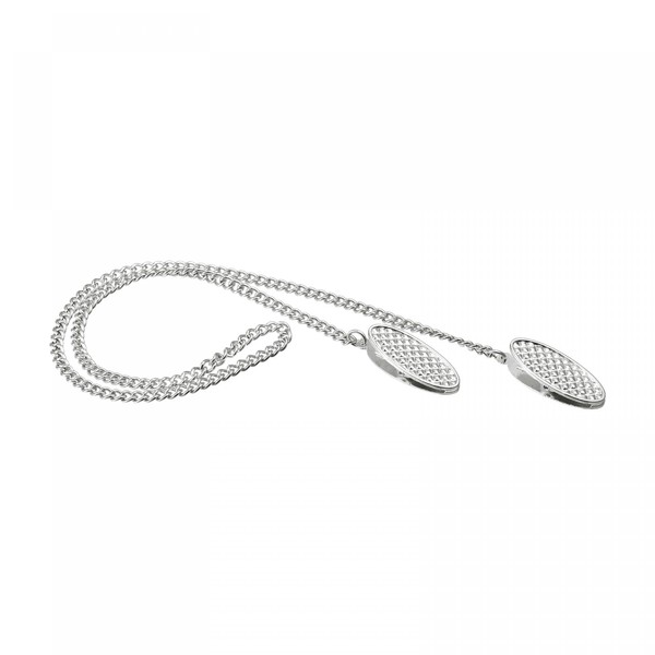 sourcing map Napkin Chain, 18.9"x0.14"(LxDia) Alloy Neck Bib Holder Chain