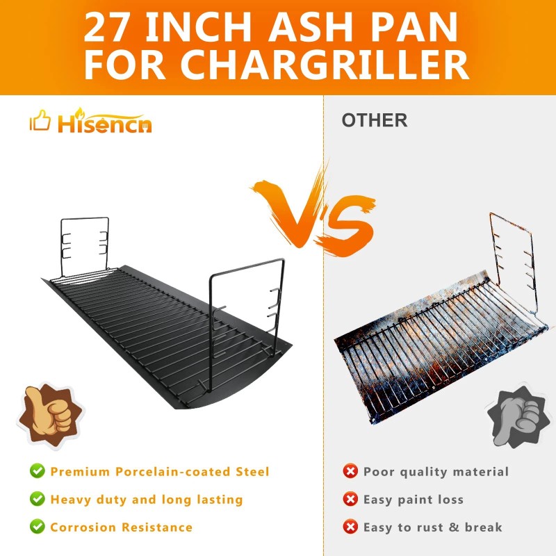 Hisencn 27 Inch Ash Pan Repair Parts For Chargriller 1224,