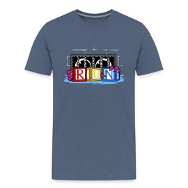 Rainbow Friends - Run T-Shirt (Kids, Heather Blue, 8-10)