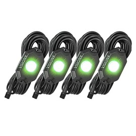 Vision X Lighting HIL-RL4G 9 Watt LED Rock Light 4 Pod Kit, Green