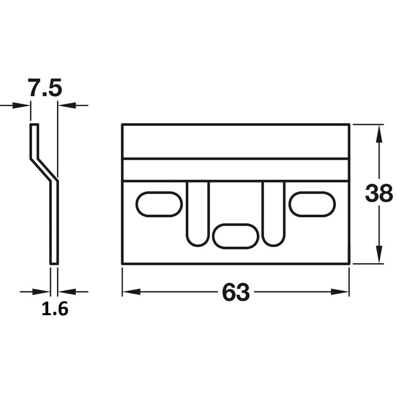 4 x Kitchen Cabinet Hanging Bracket Wall Mounting Hanger Plate