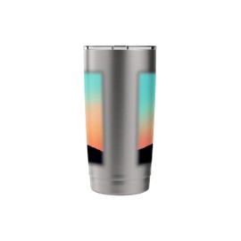 Minimalist Tree Silhouette Against Gradient Sky Design Stainless Steel Insulated Tumbler