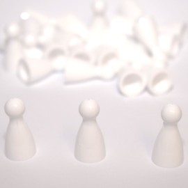 YCS Ltd White Halma Pawns 24mm x 25 Pack (Ages 4+)
