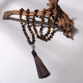 Hovaete Tasbih Prayer Beads Allah & Muhammad Islamic Prayer Rosary Muslim Islam Misbaha Tasbeeh Sibha 99 Prayer Beads Necklace 33 Prayer Beads Bracelet (8mm Yellow Tiger Eye 99 Beads)